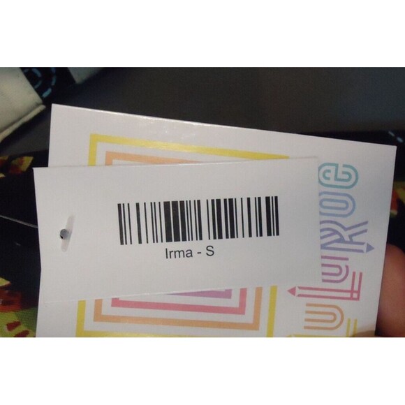 LulaRoe Irma Tunic Women's Small Multicolored Butterfly Print Hi Low Hem - Picture 4 of 6